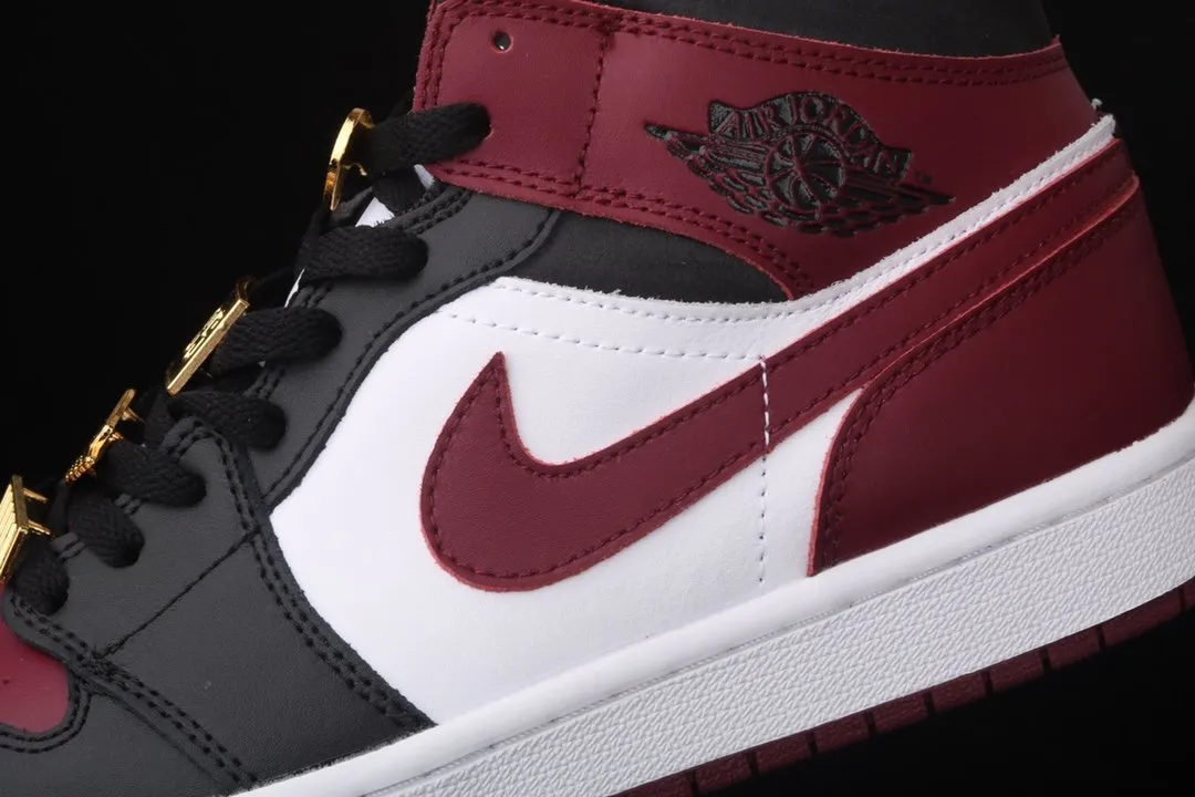 All categories Air Jordan Jordan series basketball shoes Air Jordan 1 Mid Air Jordan 1 Mid AJ1 Joe 1 China 35th anniversary limited black and red color mid-top basketball shoes CZ4385-016